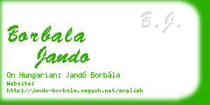 borbala jando business card
