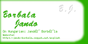 borbala jando business card